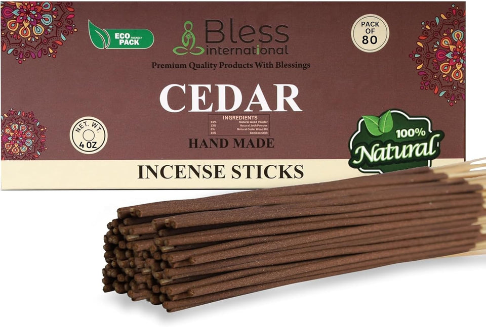 100% Natural Incense Sticks Handmade Hand Dipped The Best Scent (Cedar)