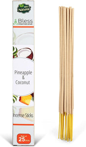 100% Natural Incense Sticks Handmade Hand Dipped The Best Scent (Pineapple And Coconut)