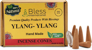 100%-Natural-Incense-Cones Handmade-Hand-Dipped The-Best-scents (YLANG-YLANG)