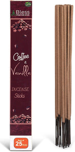 100% Natural Incense Sticks Handmade Hand Dipped The Best Scent (Coffee And Vanilla)