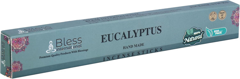 100% Natural Incense Sticks Handmade Hand Dipped The Best Scent (Eucalyptus)