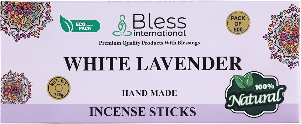 100% Natural Incense Sticks Handmade Hand Dipped The Best Scent (White Lavender)