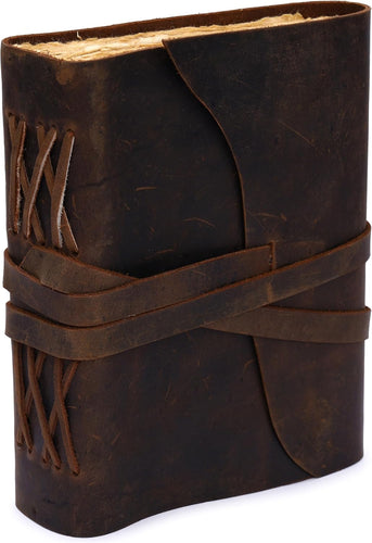 Vintage Handmade Rustic Leather Diaries (Russet Brown)