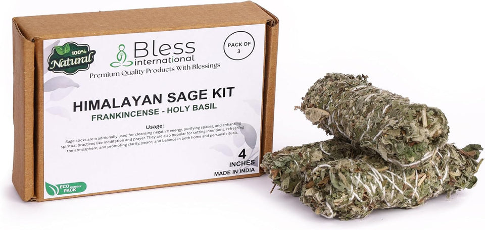 Himalayan Sage Incense 4 Inches Long (Holy basil - Frankincense)