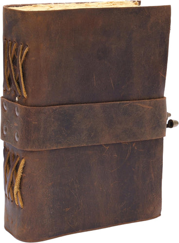 Vintage Handmade Rustic Leather Diaries (Coffee Brown)