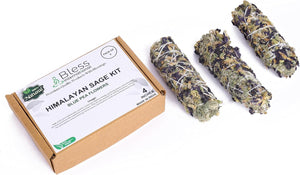 Himalayan Sage Incense 4 Inches Long (Blue pea flowers)