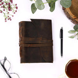 Vintage Handmade Rustic Leather Diaries (Russet Brown)