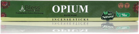 Bless-Opium-Incense-Sticks 100%-Natural-Handmade-Hand-Dipped-Incense-Sticks Organic-Chemicals-Free for-Purification-Relaxation-Positivity-Yoga-Meditation