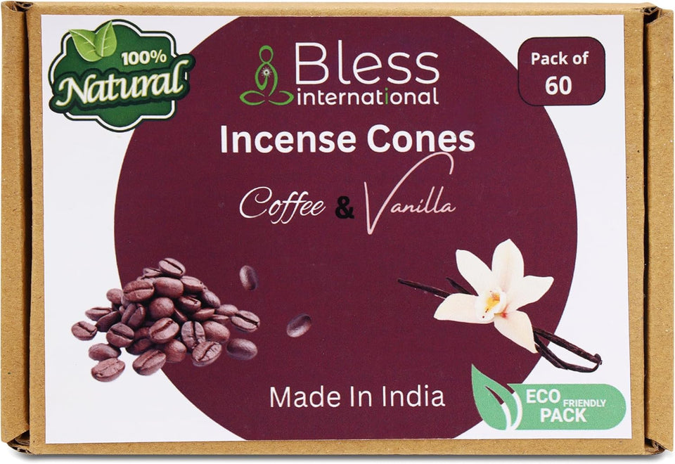 100% Natural Incense Cone Handmade Hand Dipped The Best Scent (Coffee and Vanilla)