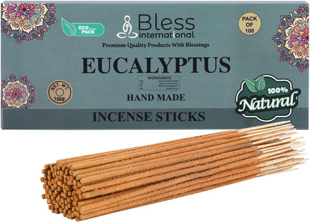 100% Natural Incense Sticks Handmade Hand Dipped The Best Scent (Eucalyptus)