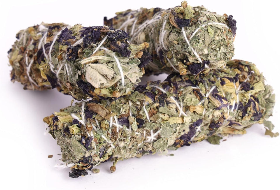 Himalayan Sage Incense 4 Inches Long (Blue pea flowers)