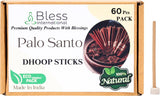 Bless-International 100%-Natural-Incense-Bambooless-Dhoop-Sticks Handmade-Organic-Chemicals-Free for-Purification-Relaxation-Positivity-Yoga-Meditation(Palo-santo)