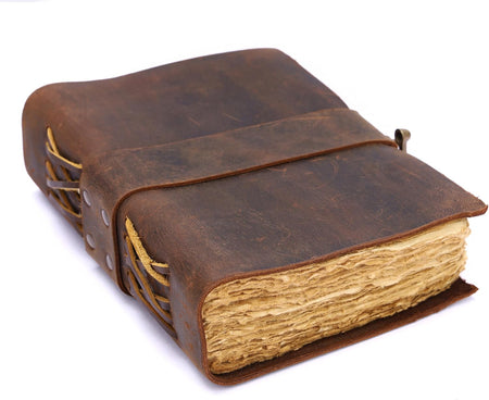 Vintage Handmade Rustic Leather Diaries (Coffee Brown)