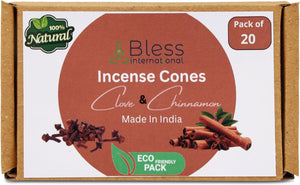 100% Natural Incense Cone Handmade Hand Dipped The Best Scent (Clove and Cinnamon)