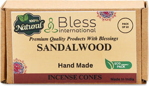 100% Natural Incense Cone Handmade Hand Dipped The Best Scent (Sandalwood)