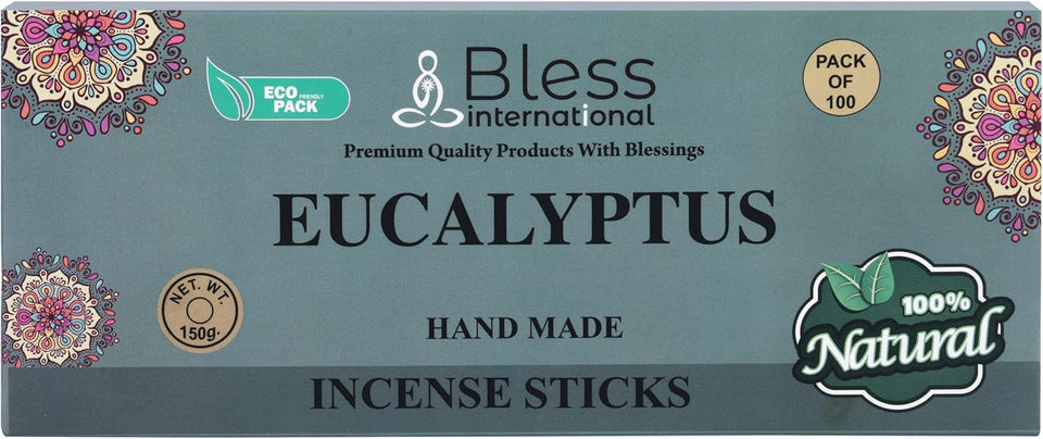 100% Natural Incense Sticks Handmade Hand Dipped The Best Scent (Eucalyptus)