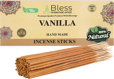 100% Natural Incense Sticks Handmade Hand Dipped The Best Scent (Vanilla)