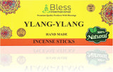 Bless-YLANG-YLANG-Incense-Sticks 100%-Natural-Handmade-Hand-Dipped-Incense-Sticks Organic-Chemicals-Free For-Purification-Relaxation-Positivity-Yoga-Meditation