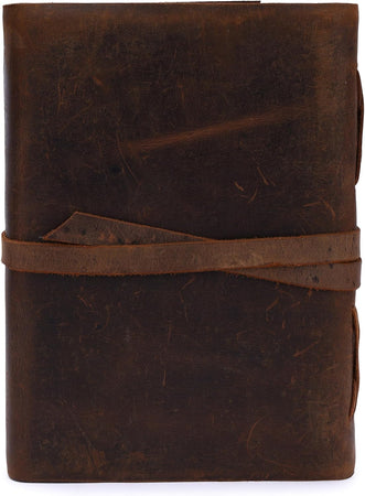 Vintage Handmade Rustic Leather Diaries (Dark Brown)