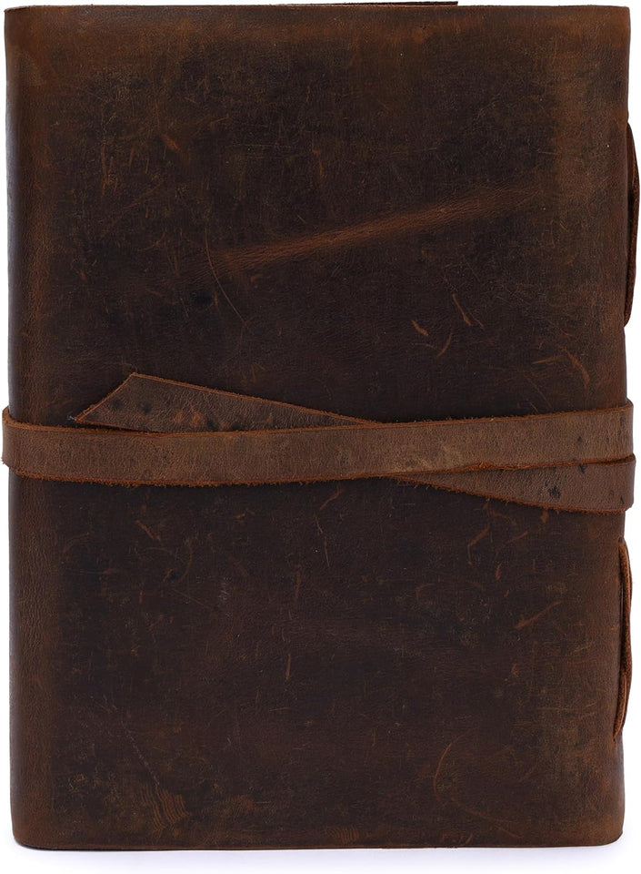 Vintage Handmade Rustic Leather Diaries (Dark Brown)