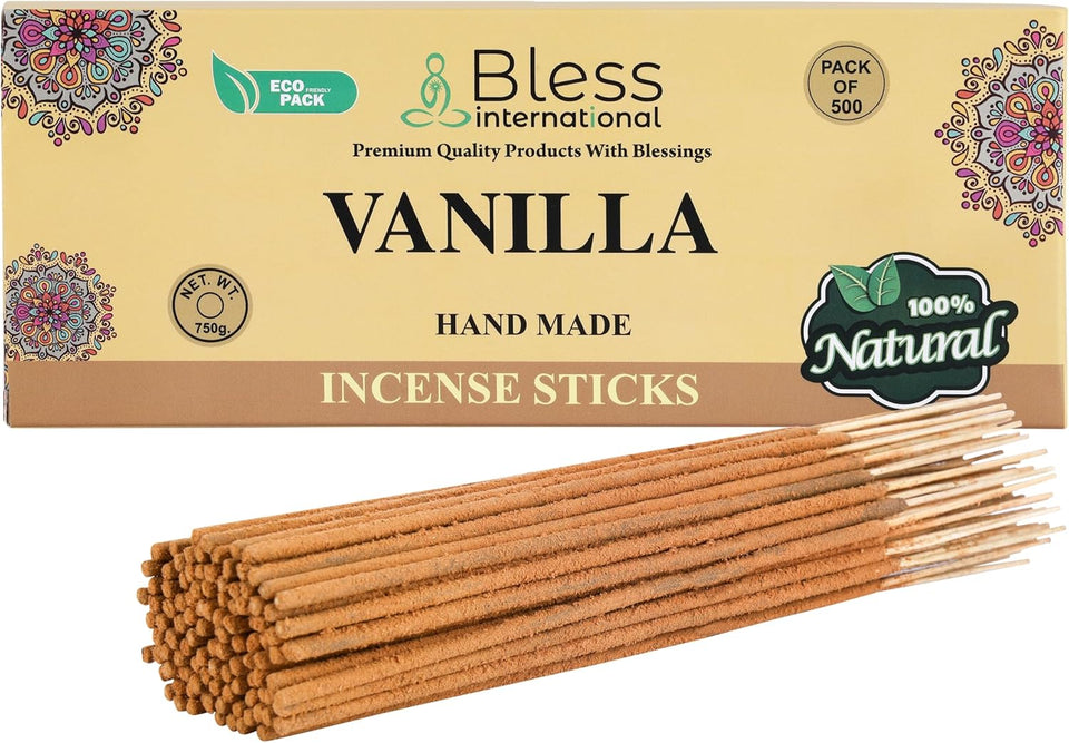 100% Natural Incense Sticks Handmade Hand Dipped The Best Scent (Vanilla)