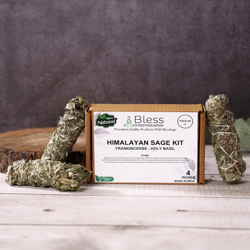 Himalayan Sage Incense 4 Inches Long (Holy basil - Frankincense)