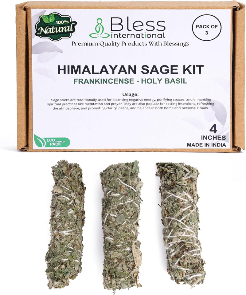 Himalayan Sage Incense 4 Inches Long (Holy basil - Frankincense)