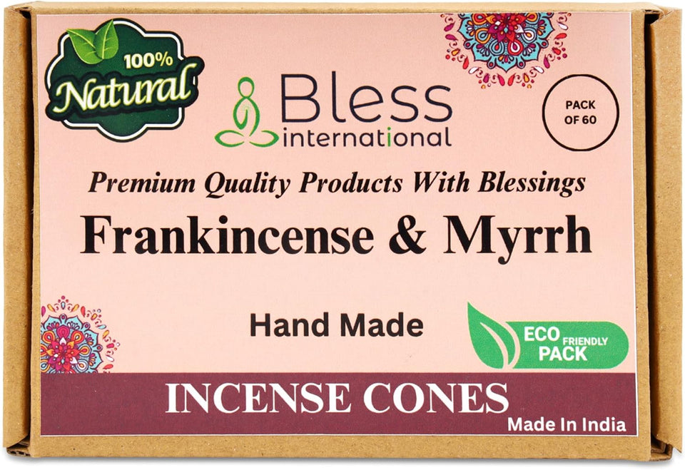 100% Natural Incense Cone Handmade Hand Dipped The Best Scent (Frankincense and Myrrh)