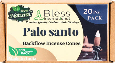 Bless-International Palo-Santo-100%-Natural-Incense-Backflow-Cones-for-Waterfall Handmade-Organic-Chemicals-Free for-Purification-Relaxation-Positivity-Meditation