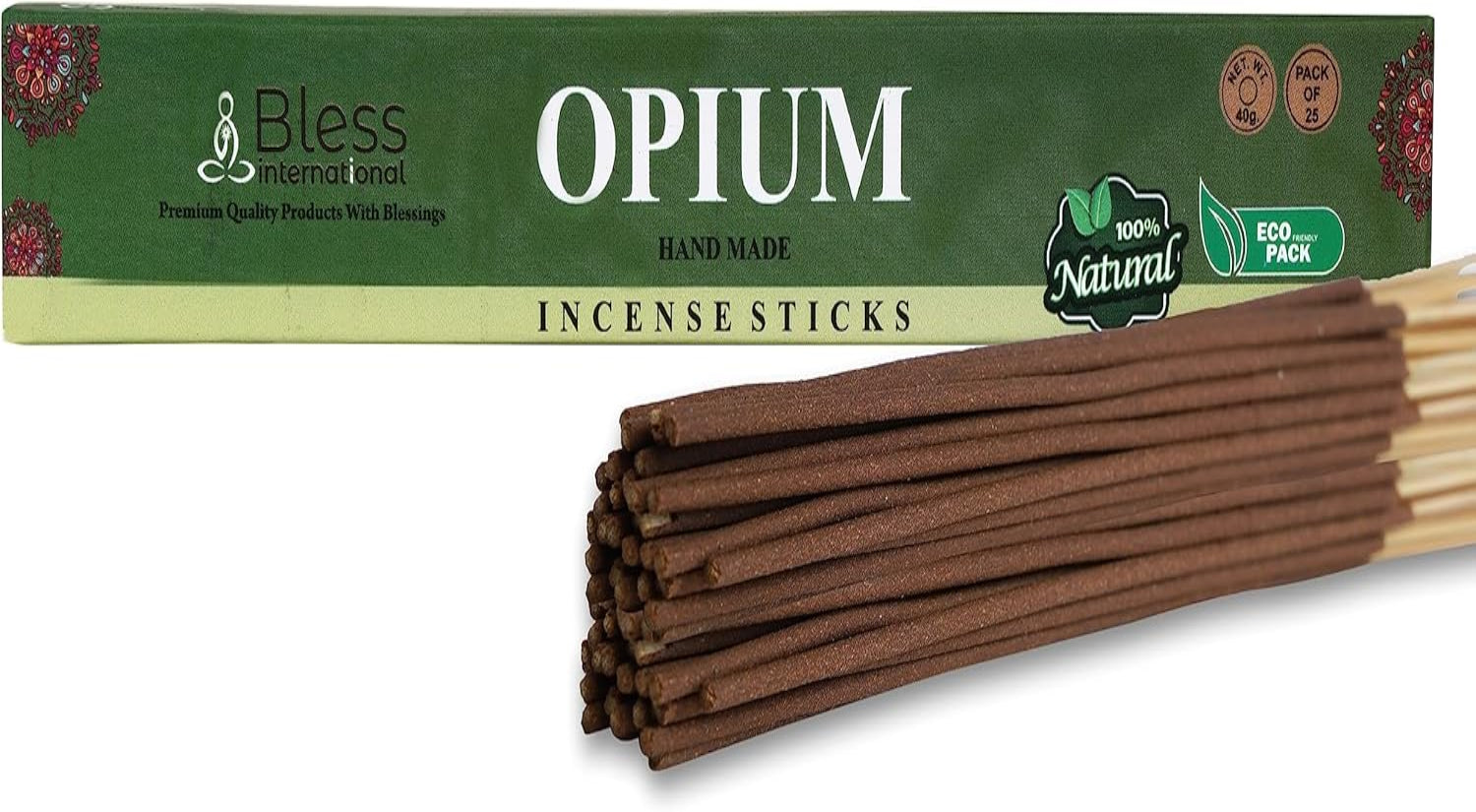 100% Natural Incense Sticks Handmade Hand Dipped The Best Scent (Opium)