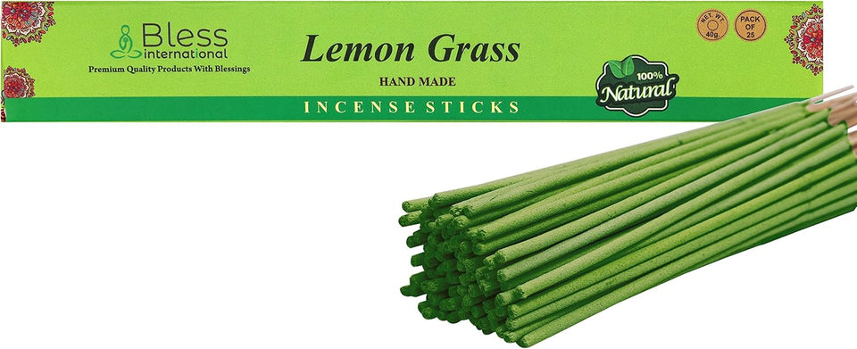 100% Natural Incense Sticks Handmade Hand Dipped The Best Scent (Lemon Grass)