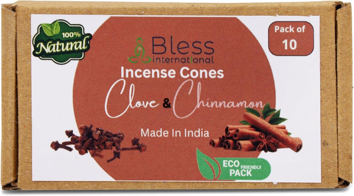 100% Natural Incense Cone Handmade Hand Dipped The Best Scent (Clove and Cinnamon)