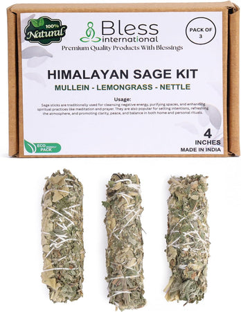 Himalayan Sage Incense 4 Inches Long (Mullein nettle - Lemongrass)