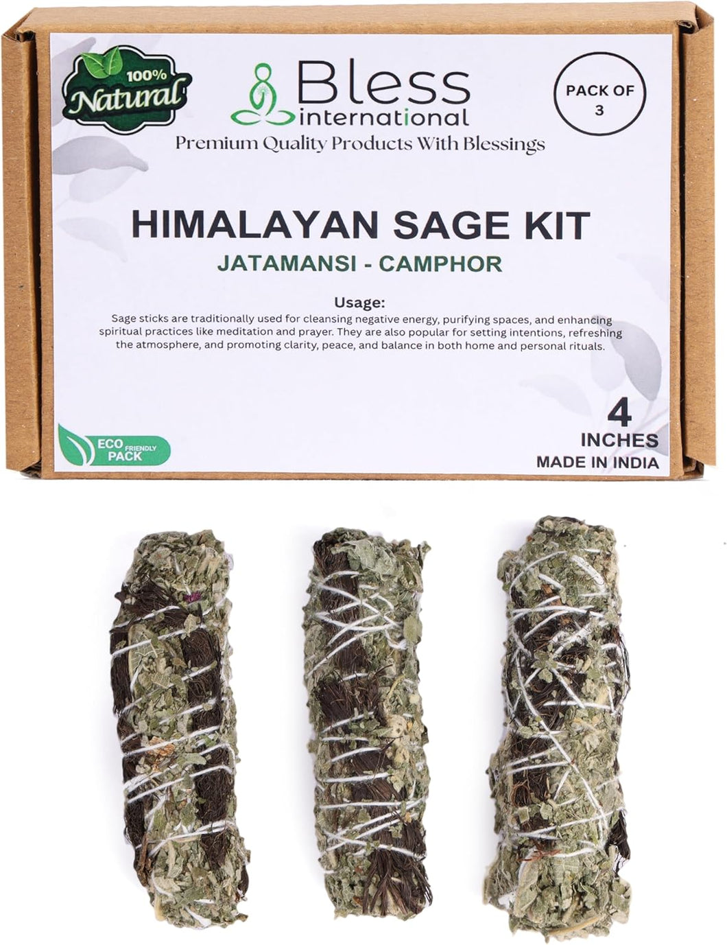 Himalayan Sage Incense 4 Inches Long (Jatamansi - Camphor)