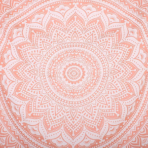 Bless International Indian Traditional Mandala Hippie Wall Hanging, Cotton Tapestry Ombre Bohemian Bedspread (Rose Gold)