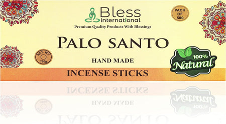 Bless-Palo-Santo 100%-Natural-Handmade-Hand-Dipped-Incense-Sticks Organic-Chemicals-Free for-Purification-Relaxation-Positivity-Yoga-Meditation