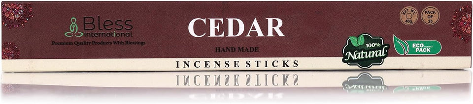 100% Natural Incense Sticks Handmade Hand Dipped The Best Scent (Cedar)