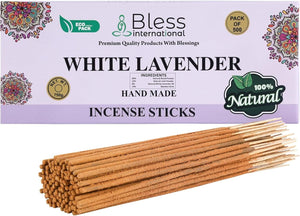 100% Natural Incense Sticks Handmade Hand Dipped The Best Scent (White Lavender)