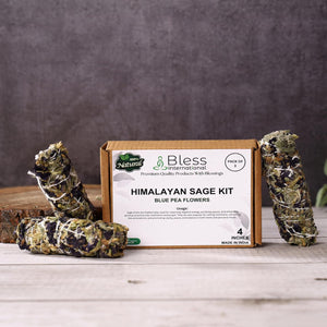 Himalayan Sage Incense 4 Inches Long (Blue pea flowers)