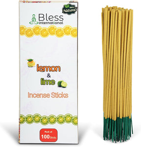 100% Natural Incense Sticks Handmade Hand Dipped The Best Scent (Lemon and Lime)