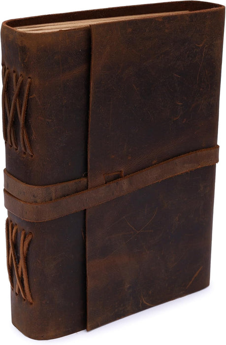 Vintage Handmade Rustic Leather Diaries (Cafe Noir Brown)