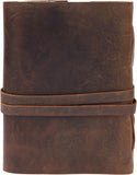 Vintage Handmade Rustic Leather Diaries (Brown With Key Strip)