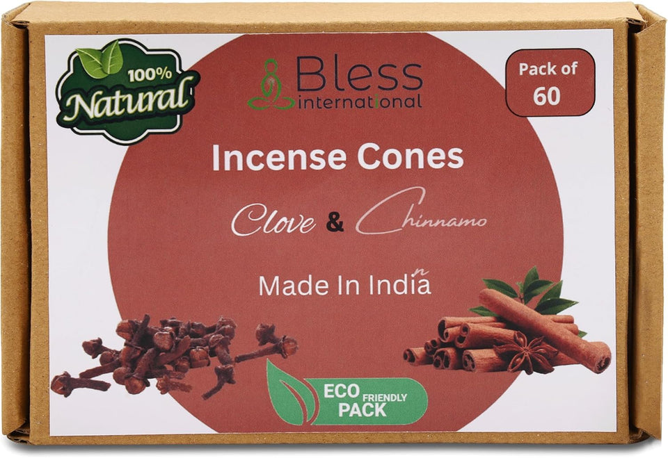 100% Natural Incense Cone Handmade Hand Dipped The Best Scent (Clove and Cinnamon)