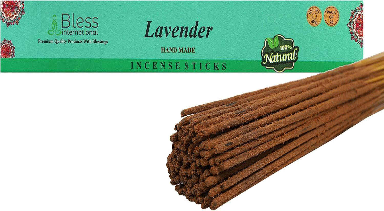 100% Natural Incense Sticks Handmade Hand Dipped The Best Scent (Lavender)