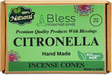 100% Natural Incense Cone Handmade Hand Dipped The Best Scent (Citronella)