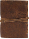 Vintage Handmade Rustic Leather Diaries (Tree Of Life In Rough Brown)