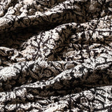 Bless International Handmade Organic Cotton Kantha Quilt Luxury Comforter 3-Pieces Set - Lightweight Block Printed & Stitched - Cal King, Black Gold Bedspread (Includes 1 Quilt and 2 Pillow Shams)