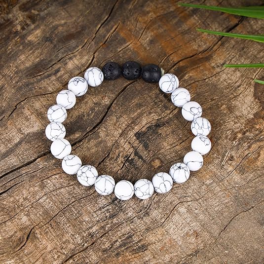 Bless International Howlite Gemstone Bracelet for couples