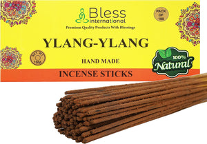 Bless-YLANG-YLANG-Incense-Sticks 100%-Natural-Handmade-Hand-Dipped-Incense-Sticks Organic-Chemicals-Free For-Purification-Relaxation-Positivity-Yoga-Meditation