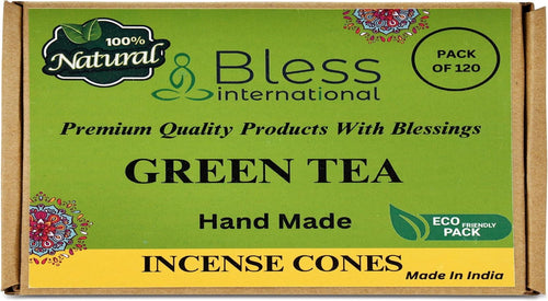 100% Natural Incense Cone Handmade Hand Dipped The Best Scent (Green-Tea)